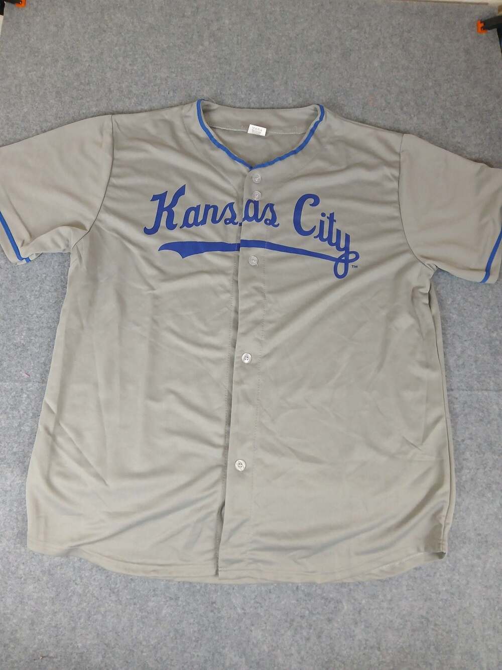 Unilever Kansas City Baseball Jersey Grey Size XL